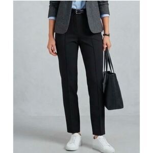 Theory Women's Pintucked Slim Pant Skinny Pants Black Sz 00 NWT 298